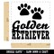 Golden Retriever Dog Paw Prints Fun Text Self-Inking Rubber Stamp Ink Stamper